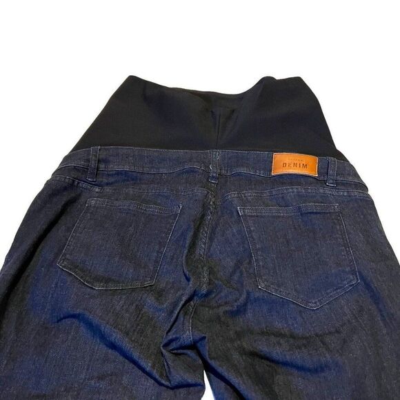 Sezane Denim Maternity Dark Jeans Mommy Pants Size 35 Large Pregnancy Clothing - Picture 10 of 10